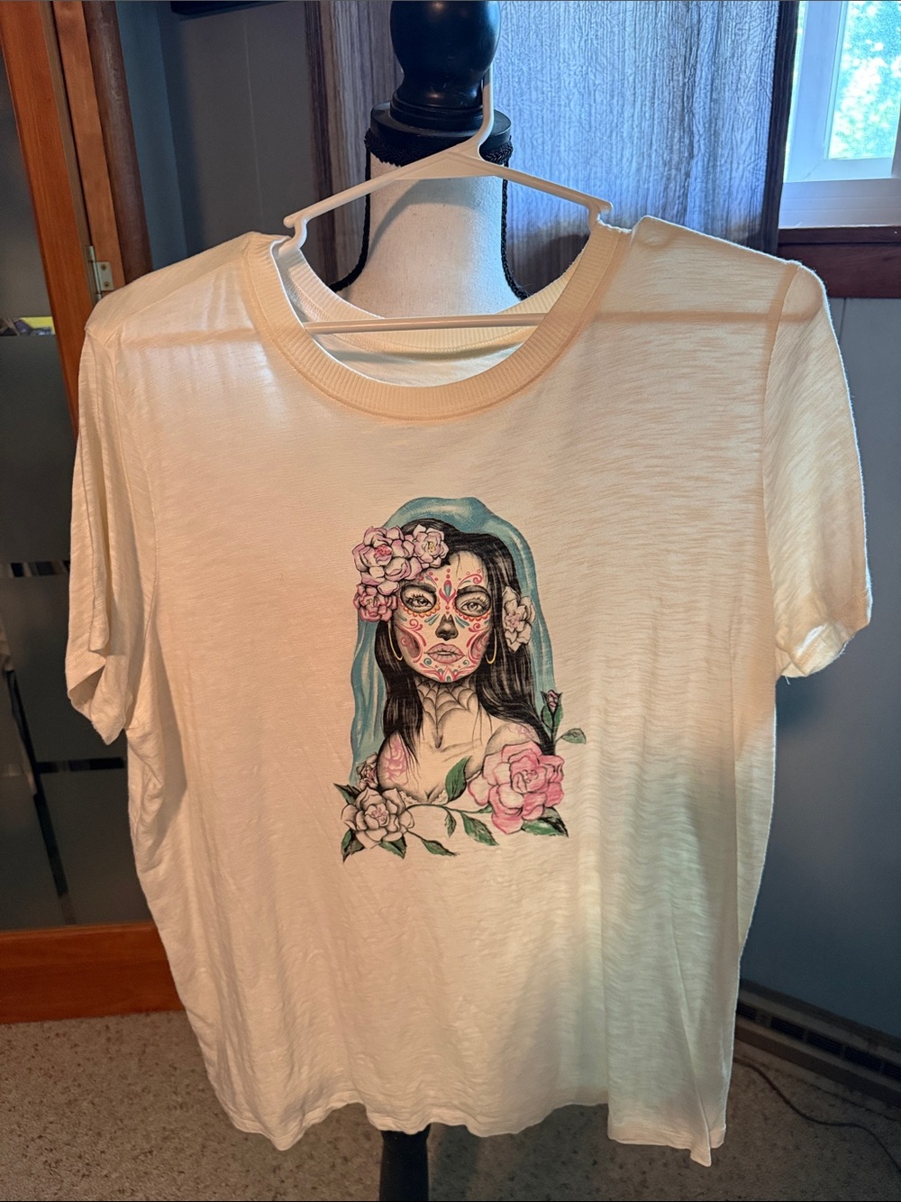 torrid White Day of the Dead Floral Graphic Tee
